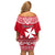 Personalised Wallis and Futuna Christmas Family Matching Off Shoulder Short Dress and Hawaiian Shirt Polynesian Tribal LT9 - Polynesian Pride