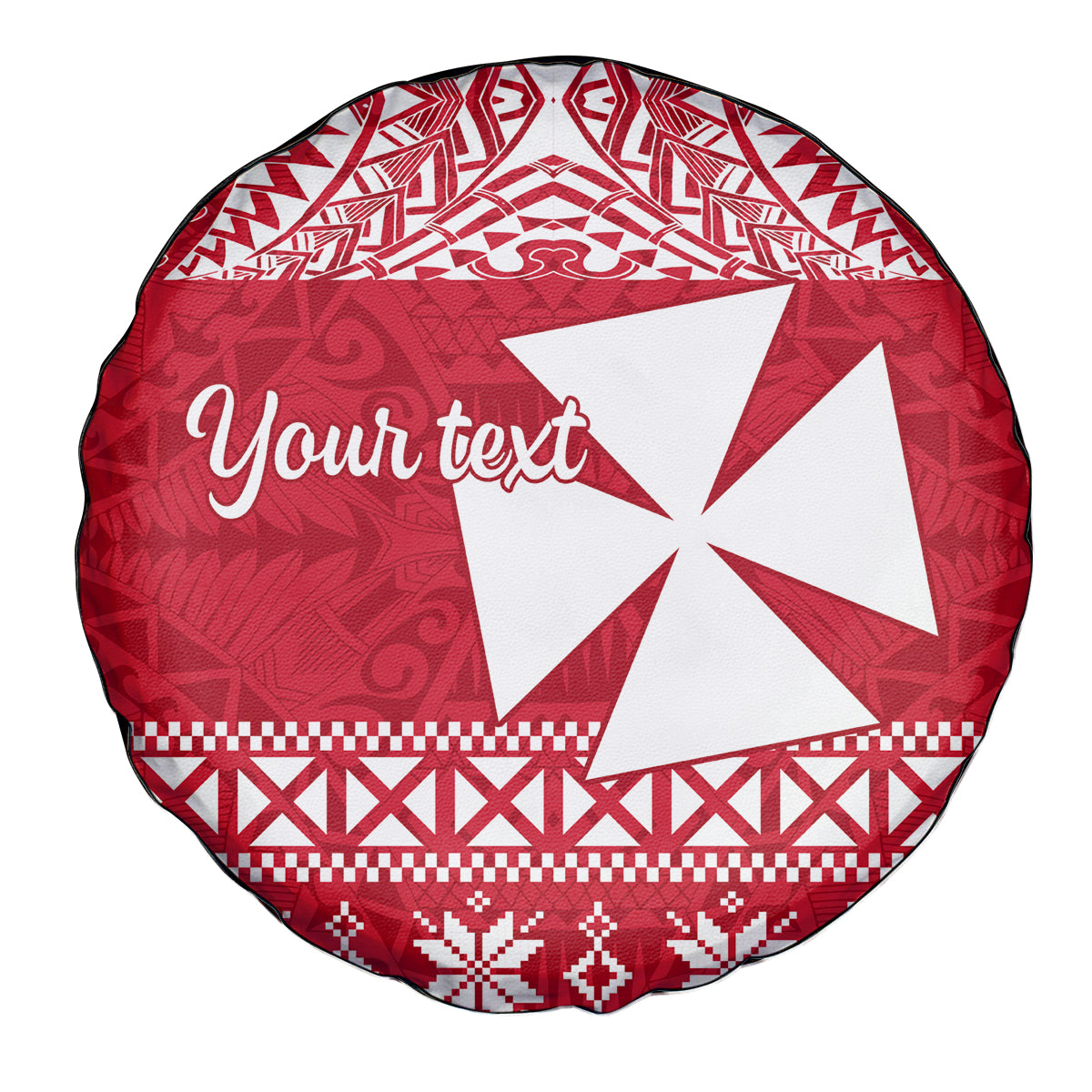 Personalised Wallis and Futuna Christmas Spare Tire Cover Polynesian Tribal LT9 - Polynesian Pride