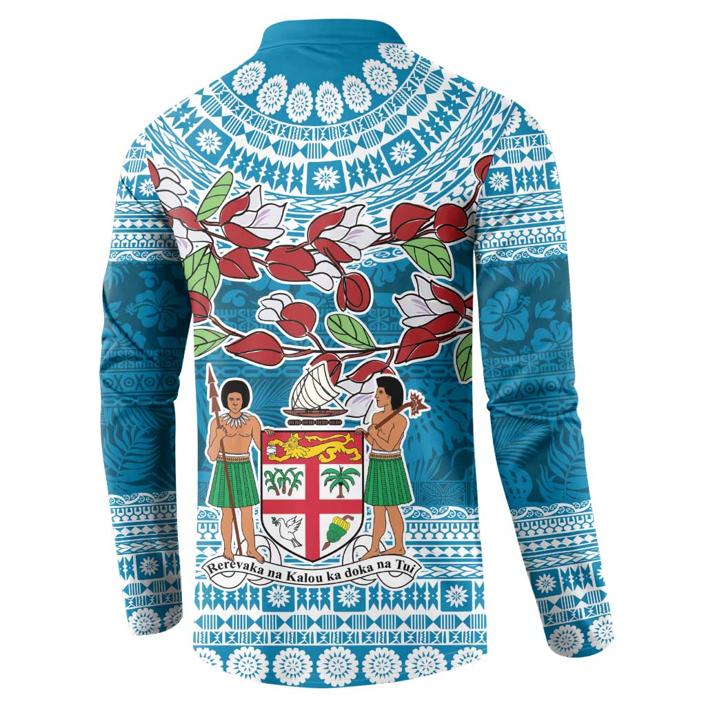 Fijian Tagimoucia Flowers Button Sweatshirt Christmas Coquette bow LT9 - Polynesian Pride