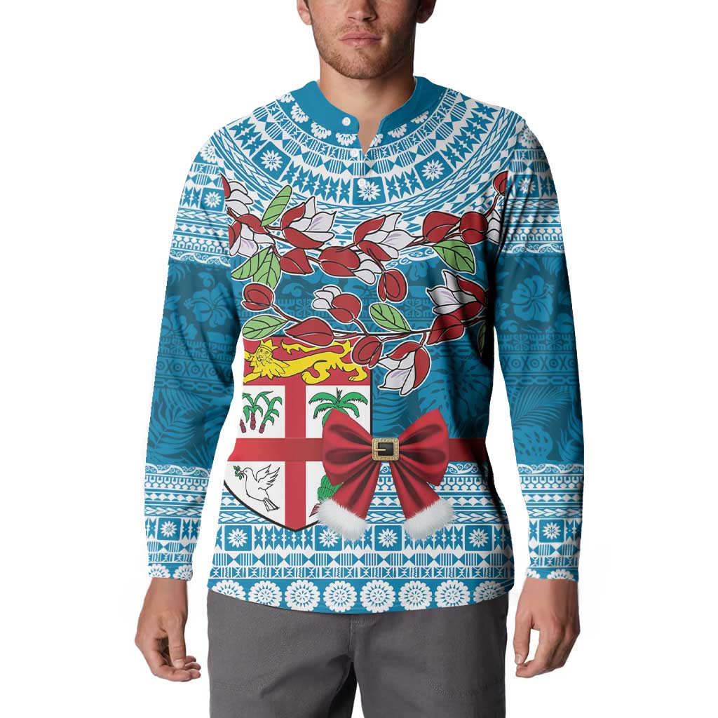 Fijian Tagimoucia Flowers Button Sweatshirt Christmas Coquette bow LT9 - Polynesian Pride
