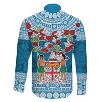 Fijian Tagimoucia Flowers Family Matching Long Sleeve Bodycon Dress and Hawaiian Shirt Christmas Coquette bow