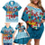 Fijian Tagimoucia Flowers Family Matching Off Shoulder Short Dress and Hawaiian Shirt Christmas Coquette bow