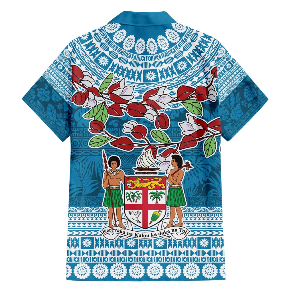 Fijian Tagimoucia Flowers Family Matching Off Shoulder Short Dress and Hawaiian Shirt Christmas Coquette bow