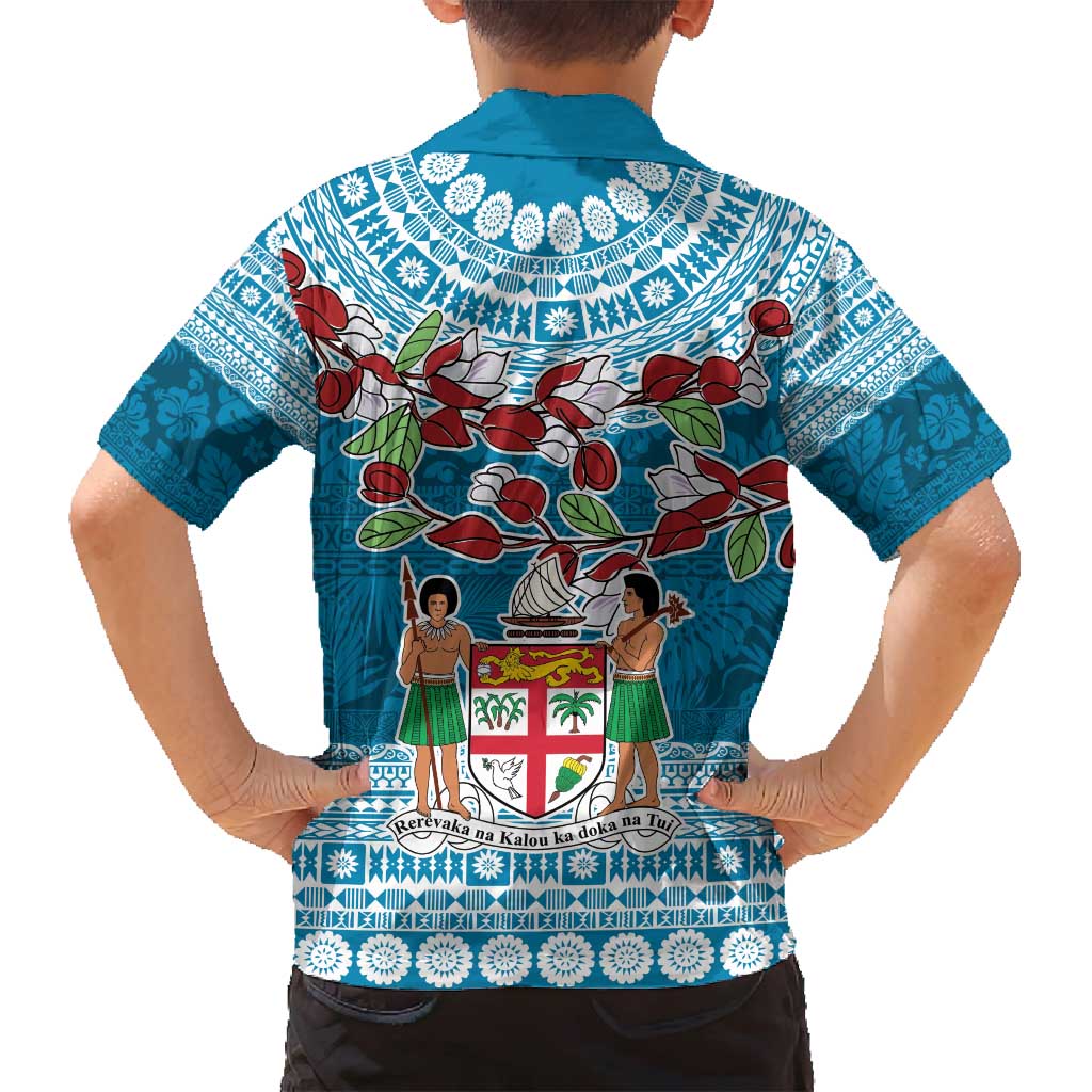 Fijian Tagimoucia Flowers Family Matching Puletasi and Hawaiian Shirt Christmas Coquette bow LT9 - Polynesian Pride