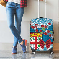 Fijian Tagimoucia Flowers Luggage Cover Christmas Coquette bow LT9 - Polynesian Pride