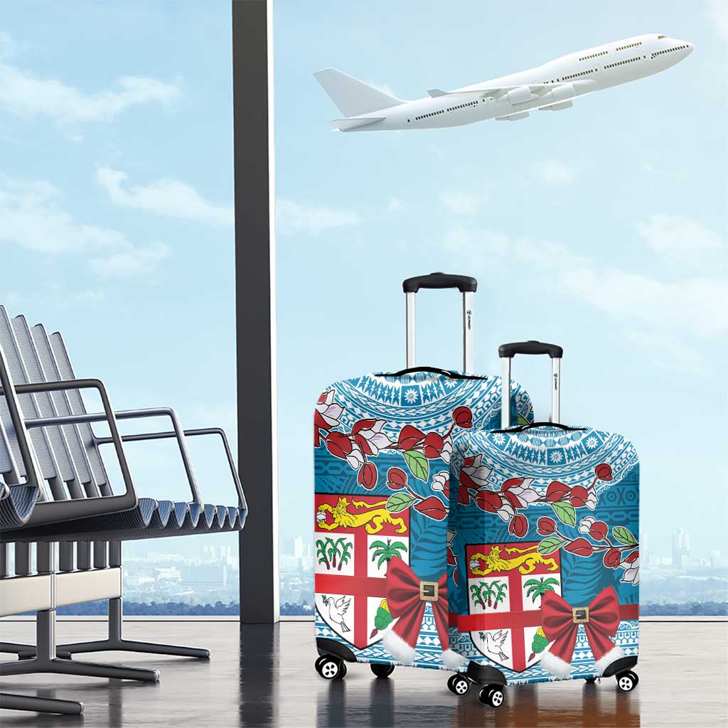 Fijian Tagimoucia Flowers Luggage Cover Christmas Coquette bow LT9 - Polynesian Pride