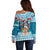 Fijian Tagimoucia Flowers Off Shoulder Sweater Christmas Coquette bow