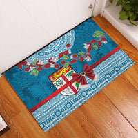 Fijian Tagimoucia Flowers Rubber Doormat Christmas Coquette bow