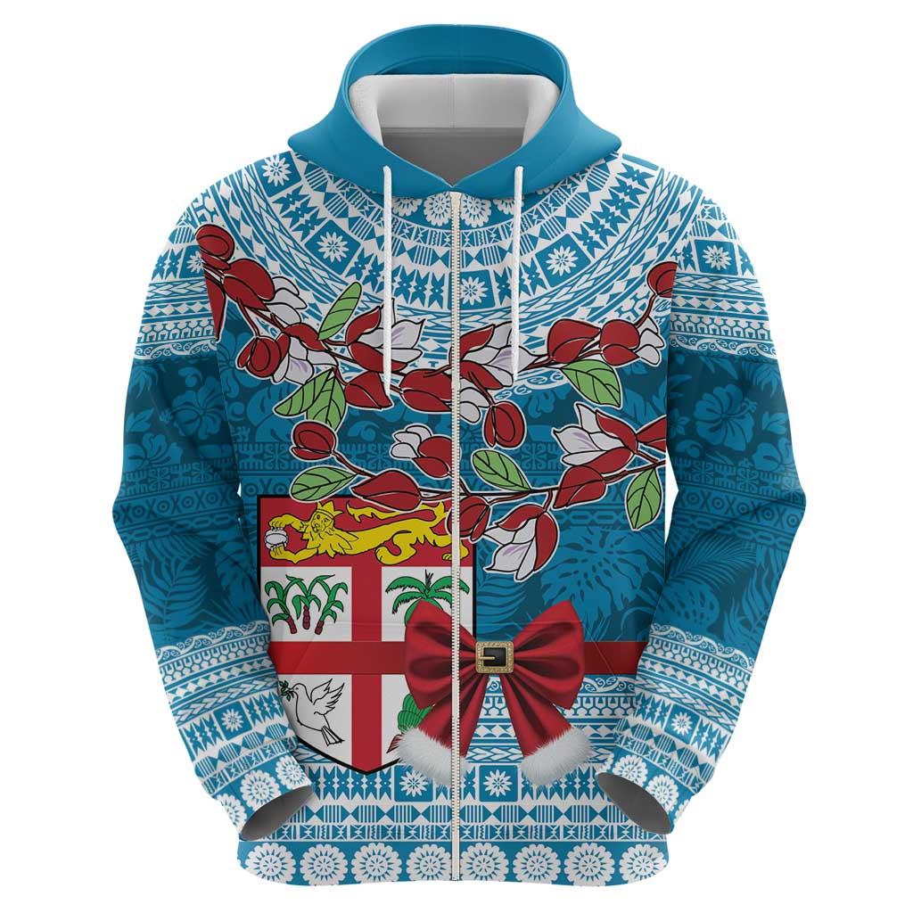 Fijian Tagimoucia Flowers Zip Hoodie Christmas Coquette bow LT9 - Polynesian Pride