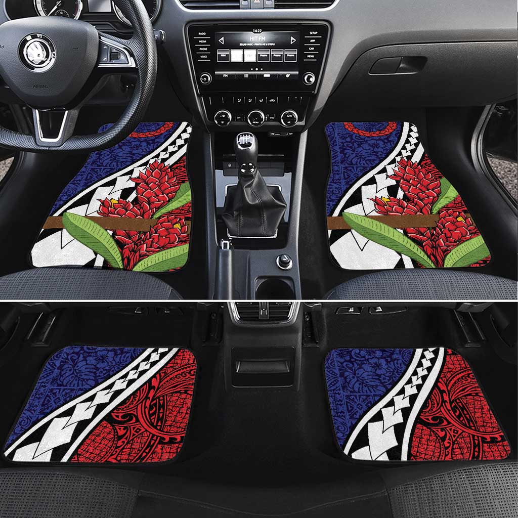 Samoan Ula Fala Flowers Car Mats Christmas Santa Belt