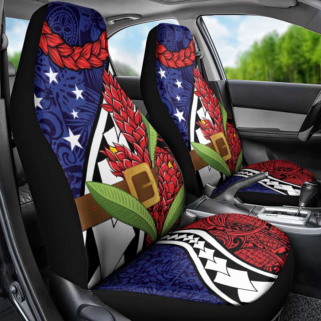 Samoan Ula Fala Flowers Car Seat Cover Christmas Santa Belt LT9 - Polynesian Pride
