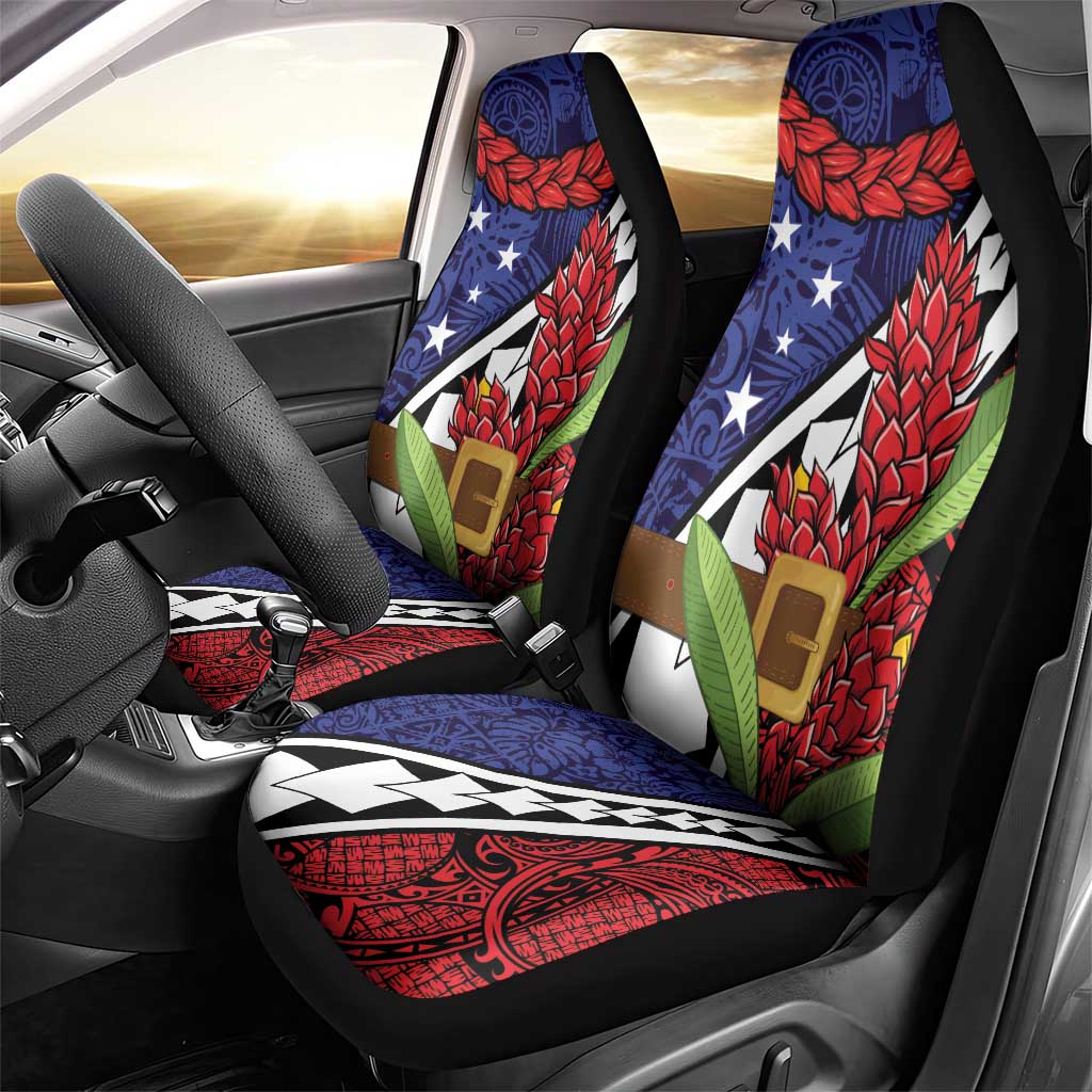 Samoan Ula Fala Flowers Car Seat Cover Christmas Santa Belt LT9 - Polynesian Pride