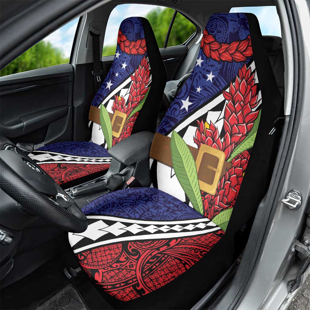 Samoan Ula Fala Flowers Car Seat Cover Christmas Santa Belt LT9 - Polynesian Pride
