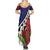 Samoan Ula Fala Flowers Summer Maxi Dress Christmas Santa Belt