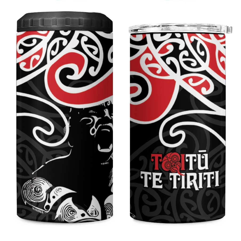 Aotearoa Toitu Te Tiriti 4 in 1 Can Cooler Tumbler New Zealand Stand Together Stand Stronger