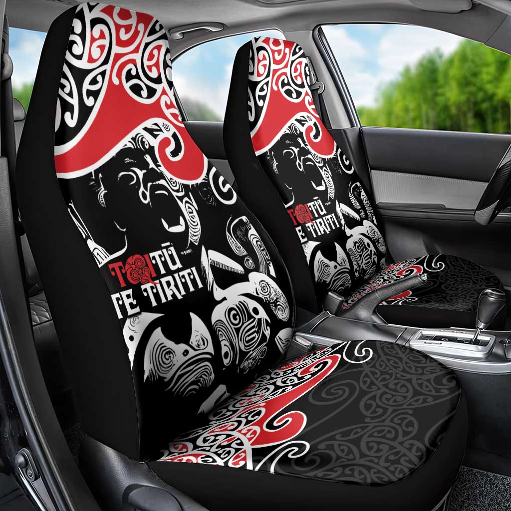 Aotearoa Toitu Te Tiriti Car Seat Cover New Zealand Stand Together Stand Stronger LT9 - Polynesian Pride