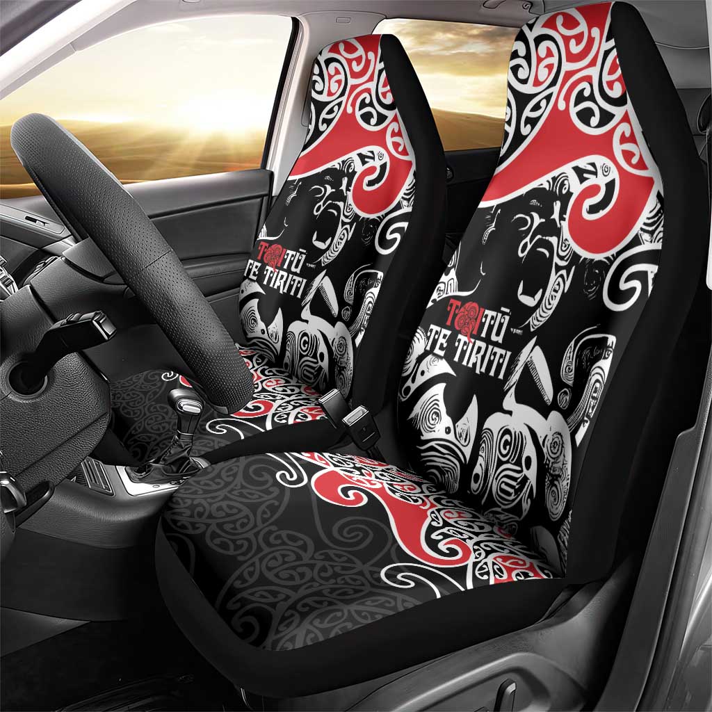 Aotearoa Toitu Te Tiriti Car Seat Cover New Zealand Stand Together Stand Stronger LT9 - Polynesian Pride