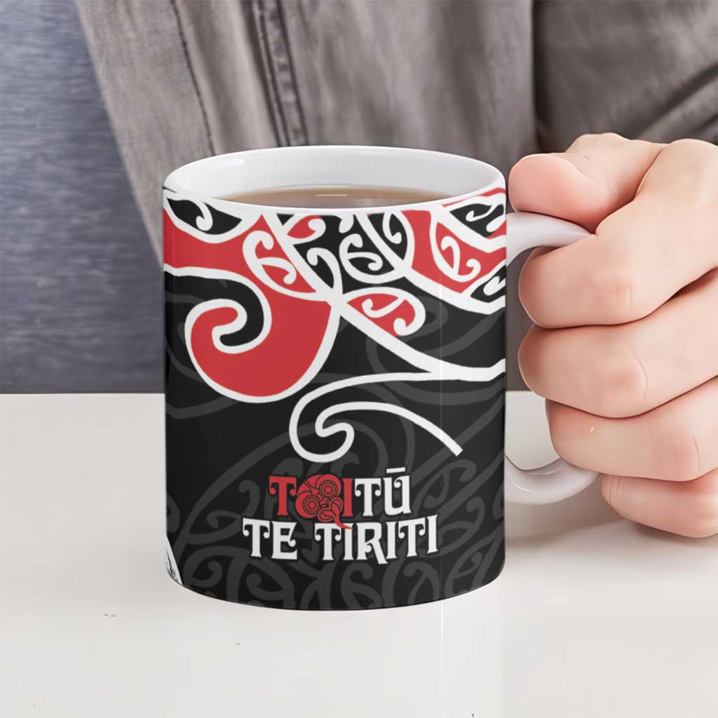 Aotearoa Toitu Te Tiriti Ceramic Mug New Zealand Stand Together Stand Stronger - Polynesian Pride