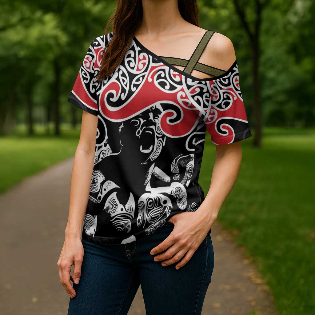 Aotearoa Toitu Te Tiriti Cross Shoulder Shirt New Zealand Stand Together Stand Stronger LT9 - Polynesian Pride