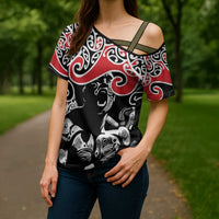 Aotearoa Toitu Te Tiriti Cross Shoulder Shirt New Zealand Stand Together Stand Stronger LT9 - Polynesian Pride