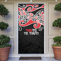 Aotearoa Toitu Te Tiriti Door Cover New Zealand Stand Together Stand Stronger - Polynesian Pride