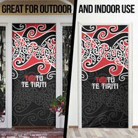 Aotearoa Toitu Te Tiriti Door Cover New Zealand Stand Together Stand Stronger - Polynesian Pride