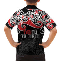 Aotearoa Toitu Te Tiriti Family Matching Short Sleeve Bodycon Dress and Hawaiian Shirt New Zealand Stand Together Stand Stronger LT9 - Polynesian Pride