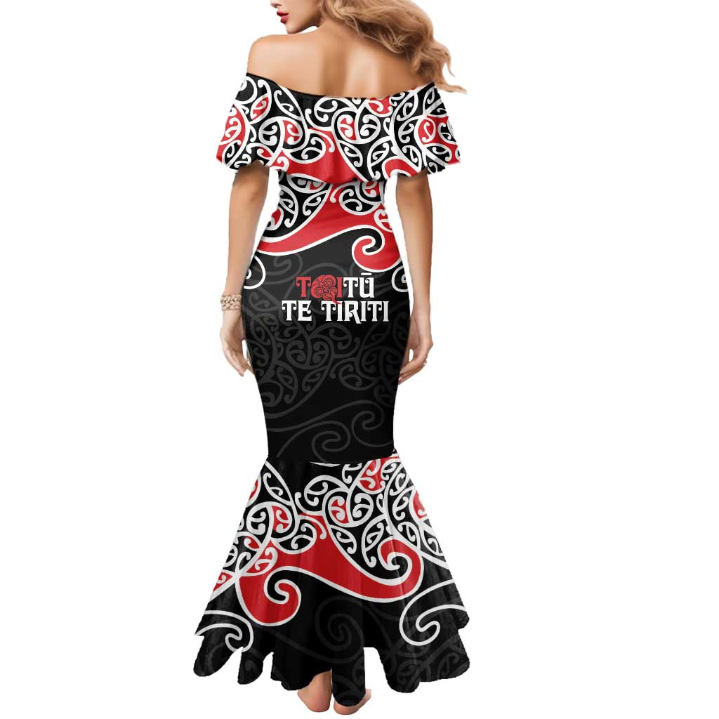 Aotearoa Toitu Te Tiriti Mermaid Dress New Zealand Stand Together Stand Stronger LT9 - Polynesian Pride