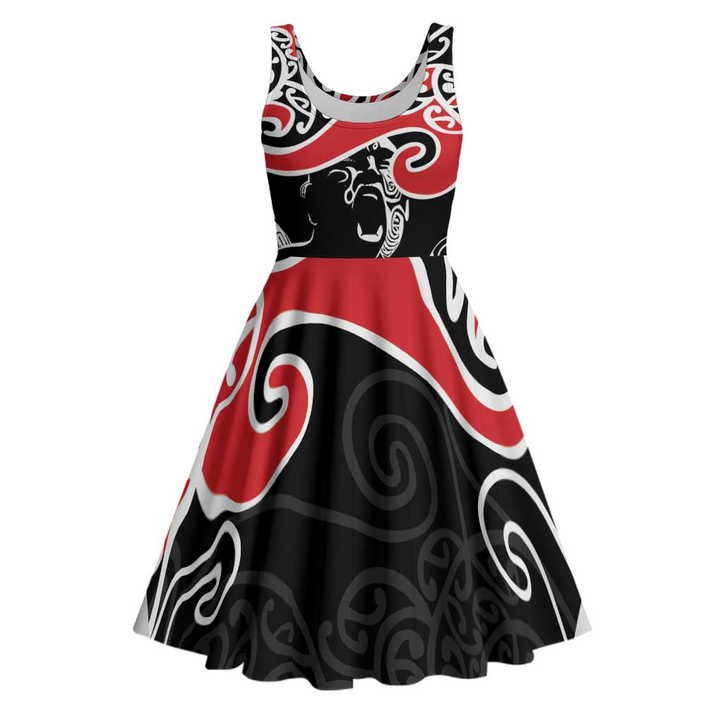 Aotearoa Toitu Te Tiriti Midi Dress New Zealand Stand Together Stand Stronger - Polynesian Pride