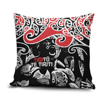 Aotearoa Toitu Te Tiriti Pillow Cover New Zealand Stand Together Stand Stronger - Polynesian Pride
