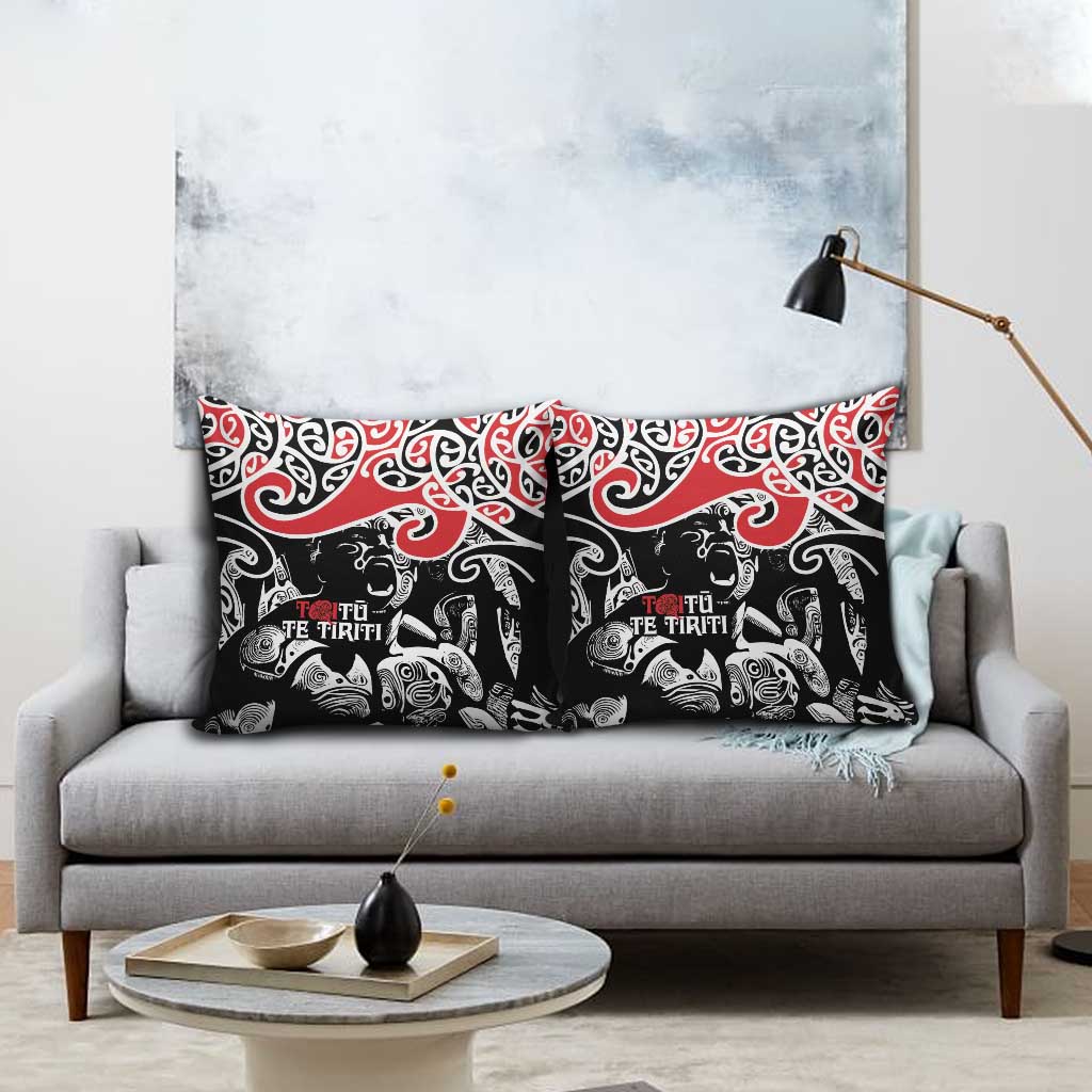 Aotearoa Toitu Te Tiriti Pillow Cover New Zealand Stand Together Stand Stronger - Polynesian Pride