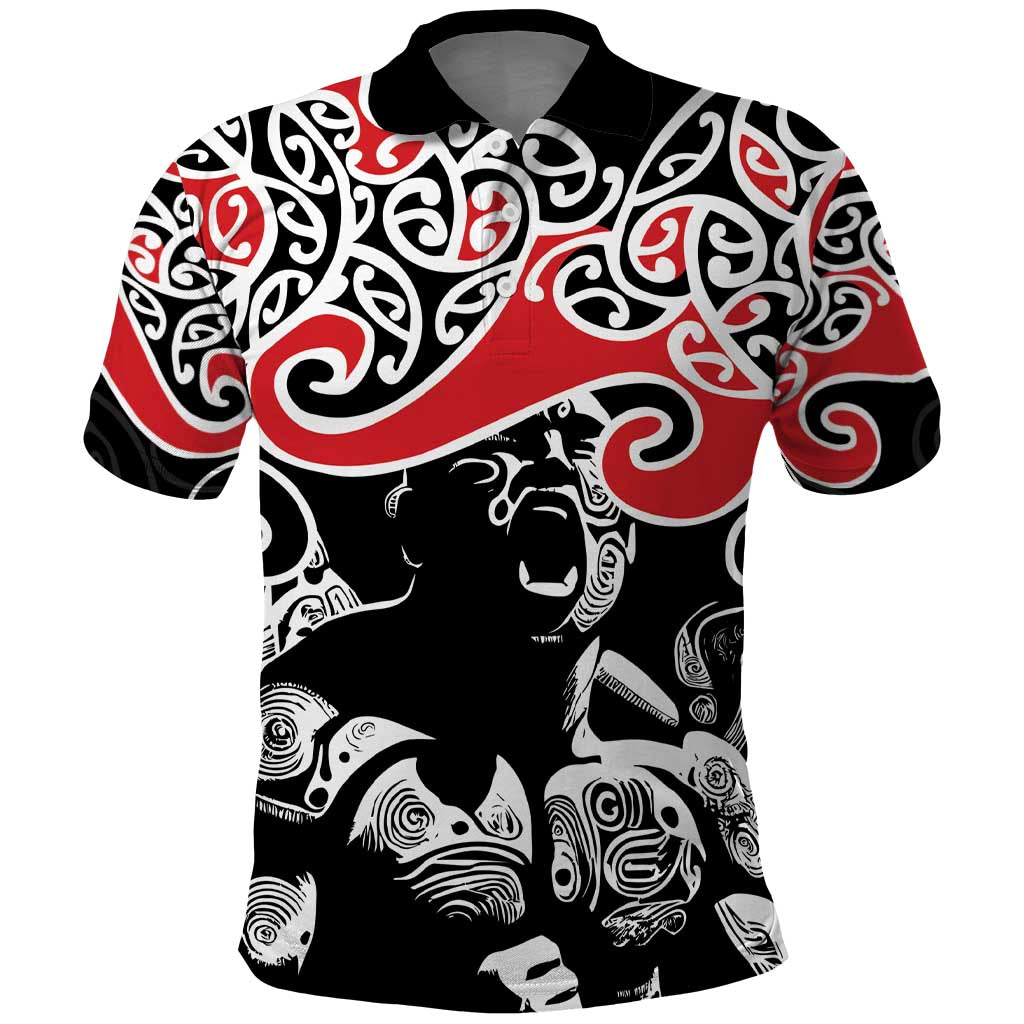 Aotearoa Toitu Te Tiriti Polo Shirt New Zealand Stand Together Stand Stronger LT9 Black - Polynesian Pride