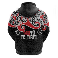 Aotearoa Toitu Te Tiriti Zip Hoodie New Zealand Stand Together Stand Stronger LT9 - Polynesian Pride