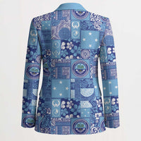Federated States of Micronesia Merry Christmas Blazer Pacific Patchwork Xmas Vibes - Polynesian Pride