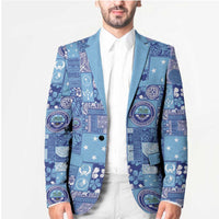 Federated States of Micronesia Merry Christmas Blazer Pacific Patchwork Xmas Vibes - Polynesian Pride