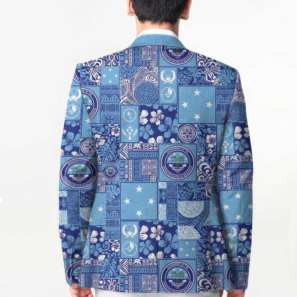 Federated States of Micronesia Merry Christmas Blazer Pacific Patchwork Xmas Vibes - Polynesian Pride