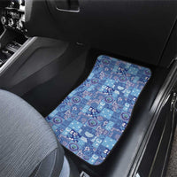 Federated States of Micronesia Merry Christmas Car Mats Pacific Patchwork Xmas Vibes - Polynesian Pride