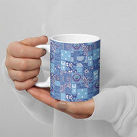 Federated States of Micronesia Merry Christmas Ceramic Mug Pacific Patchwork Xmas Vibes - Polynesian Pride