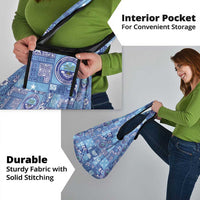 Federated States of Micronesia Merry Christmas Grocery Bag Pacific Patchwork Xmas Vibes - Polynesian Pride