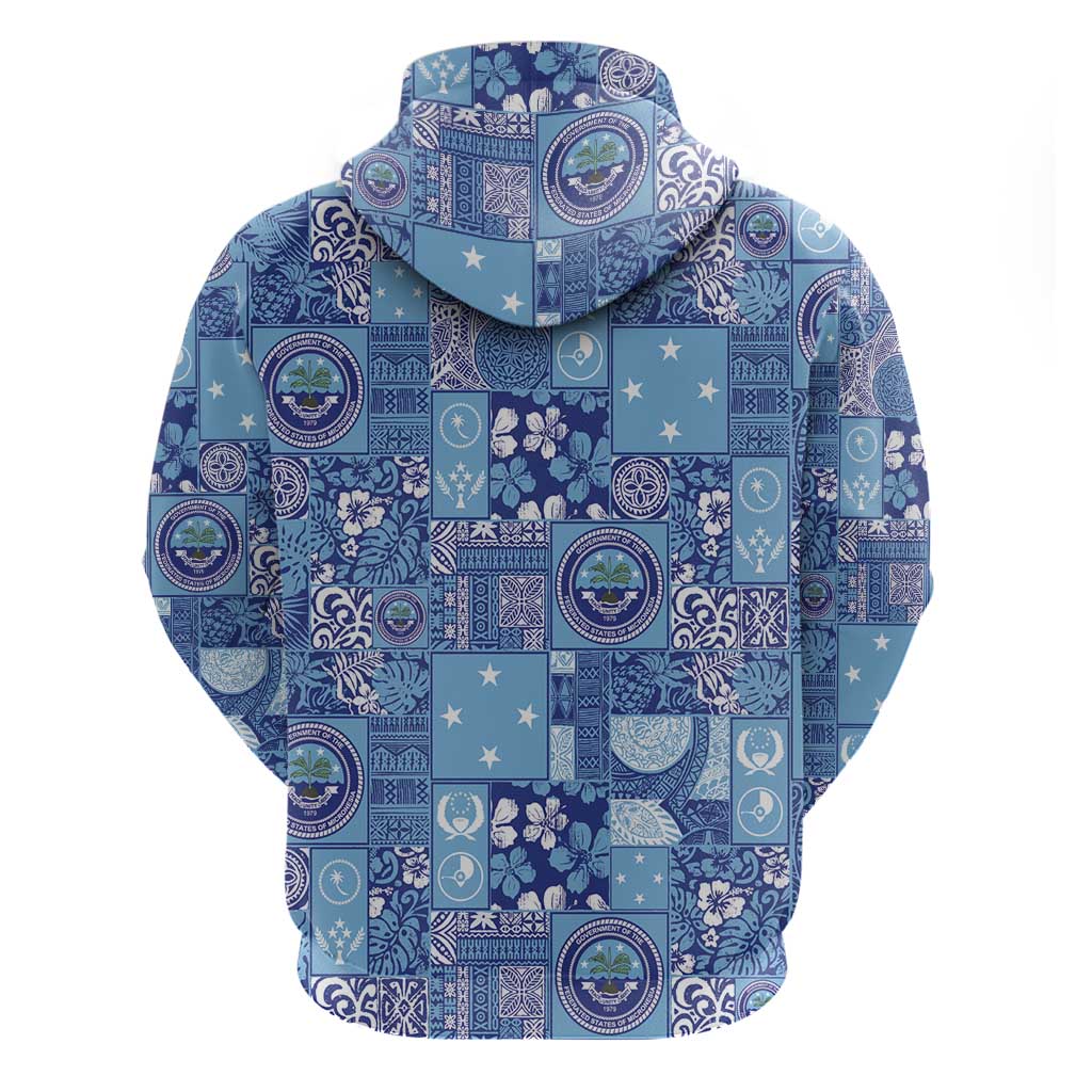 Federated States of Micronesia Merry Christmas Hoodie Pacific Patchwork Xmas Vibes - Polynesian Pride