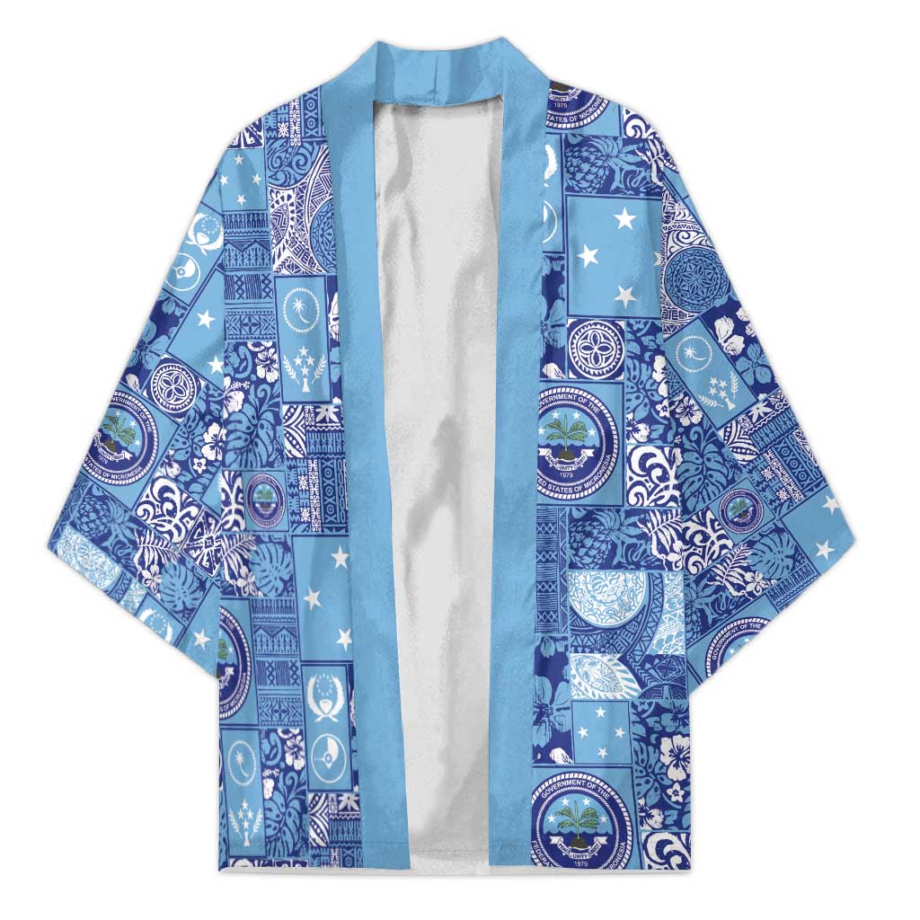 Federated States of Micronesia Merry Christmas Kimono Pacific Patchwork Xmas Vibes - Polynesian Pride