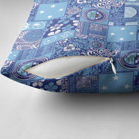 Federated States of Micronesia Merry Christmas Pillow Cover Pacific Patchwork Xmas Vibes - Polynesian Pride