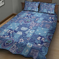 Federated States of Micronesia Merry Christmas Quilt Bed Set Pacific Patchwork Xmas Vibes - Polynesian Pride