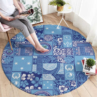 Federated States of Micronesia Merry Christmas Round Carpet Pacific Patchwork Xmas Vibes - Polynesian Pride