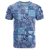 Federated States of Micronesia Merry Christmas T Shirt Pacific Patchwork Xmas Vibes - Polynesian Pride