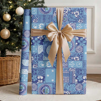 Federated States of Micronesia Merry Christmas Wrapping Paper Pacific Patchwork Xmas Vibes - Polynesian Pride