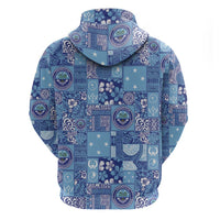 Federated States of Micronesia Merry Christmas Zip Hoodie Pacific Patchwork Xmas Vibes - Polynesian Pride