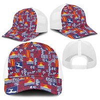 Kiribati Tekeraoi n te Kiritimati Baseball Net Cap Pacific Patchwork Xmas Vibes - Polynesian Pride