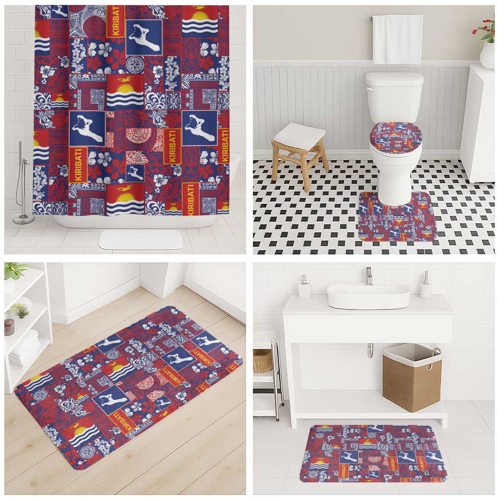 Kiribati Tekeraoi n te Kiritimati Bathroom Set Pacific Patchwork Xmas Vibes - Polynesian Pride