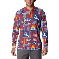 Kiribati Tekeraoi n te Kiritimati Button Sweatshirt Pacific Patchwork Xmas Vibes - Polynesian Pride
